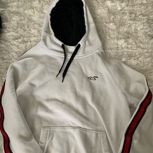 Men’s white Hollister hoodie
